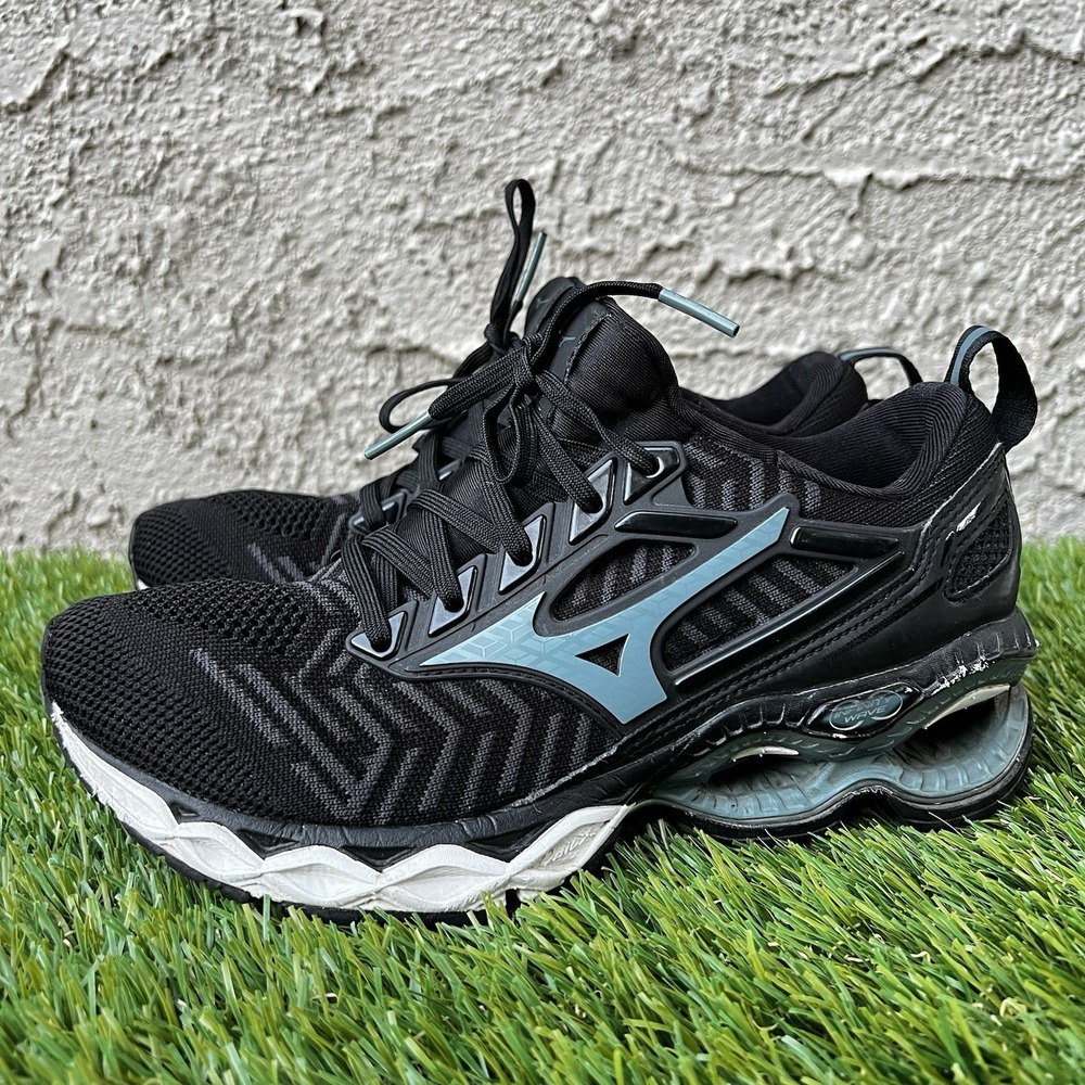 Mizuno Shoes Women Size 6.5 Infinity Wave Creation Knit Sneaker Black/Gray